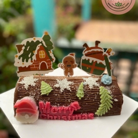 Bánh rau câu giáng sinh (khúc gỗ)