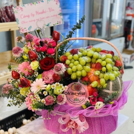 Giỏ trái cây và hoa MNG034